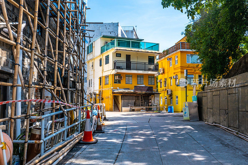 Town scape in Peng Chau island, Hong Kong